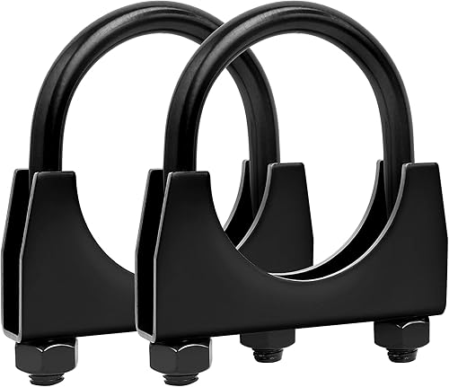 Abrazadera en U de escape resistente de 2 pulgadas con brida de sillín para tubo de cola de escape, silenciador de acero inoxidable de 2 pulgadas,