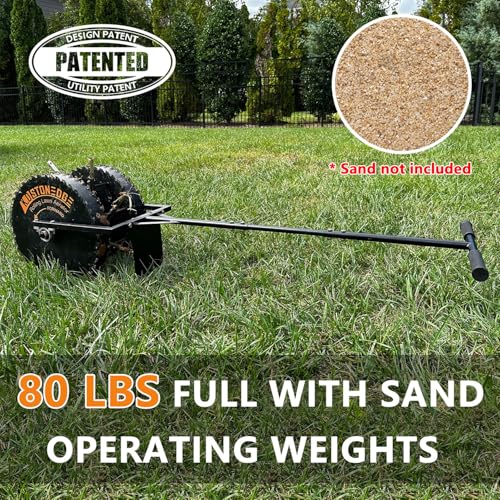 image for K.D STONEDGE Patented Rolling Lawn Coring Aerator Yard Grass Pulling P