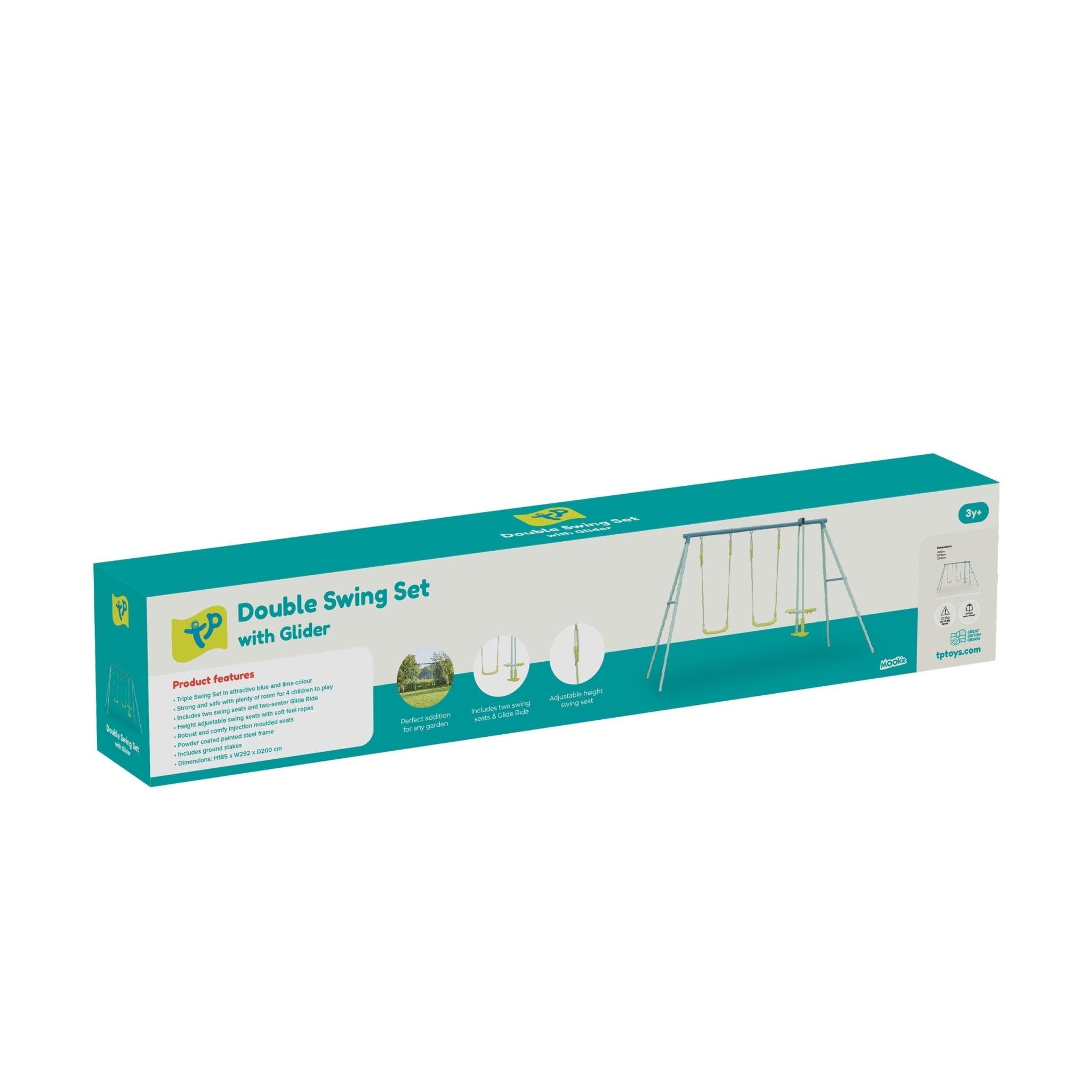 TP Toys Portique 2 Balançoires et Vis-à-vis, Métal, H185 Cm