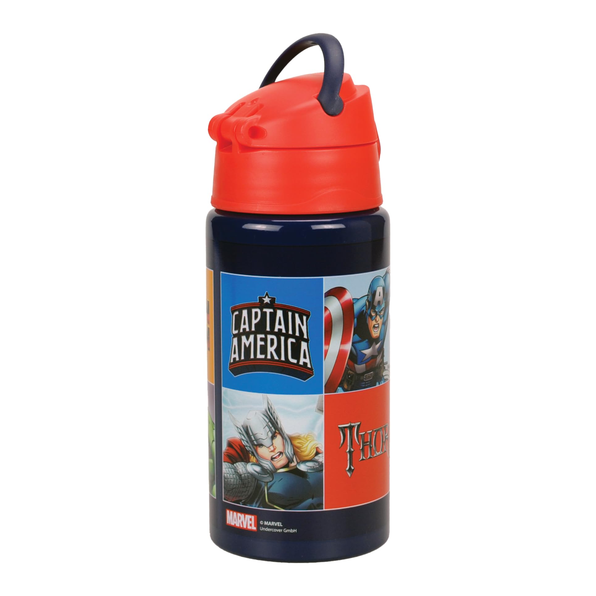 Om Supplies Avengers Characters Reusable Aluminium Sports Bottle 500Ml - Holiday, Back To School Water Drinking Kids Lunch Children (Avengers)