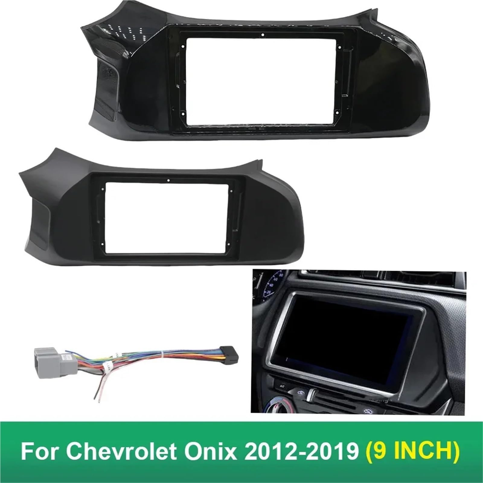Samochodowe ramki montażowe Pasuje do Chevrolet Onix 2012-2019 9-calowe samochodowe radia, odtwarzacz stereo Android MP5, panel główny 2Din