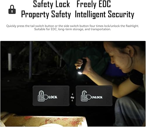 Miniatura 6 de IMALENT BL70 EDC - Linterna LED de 6000 lúmenes con haz rojo y luz blanca, luz de bolsillo portátil de doble fuente de luz, alimentada por batería