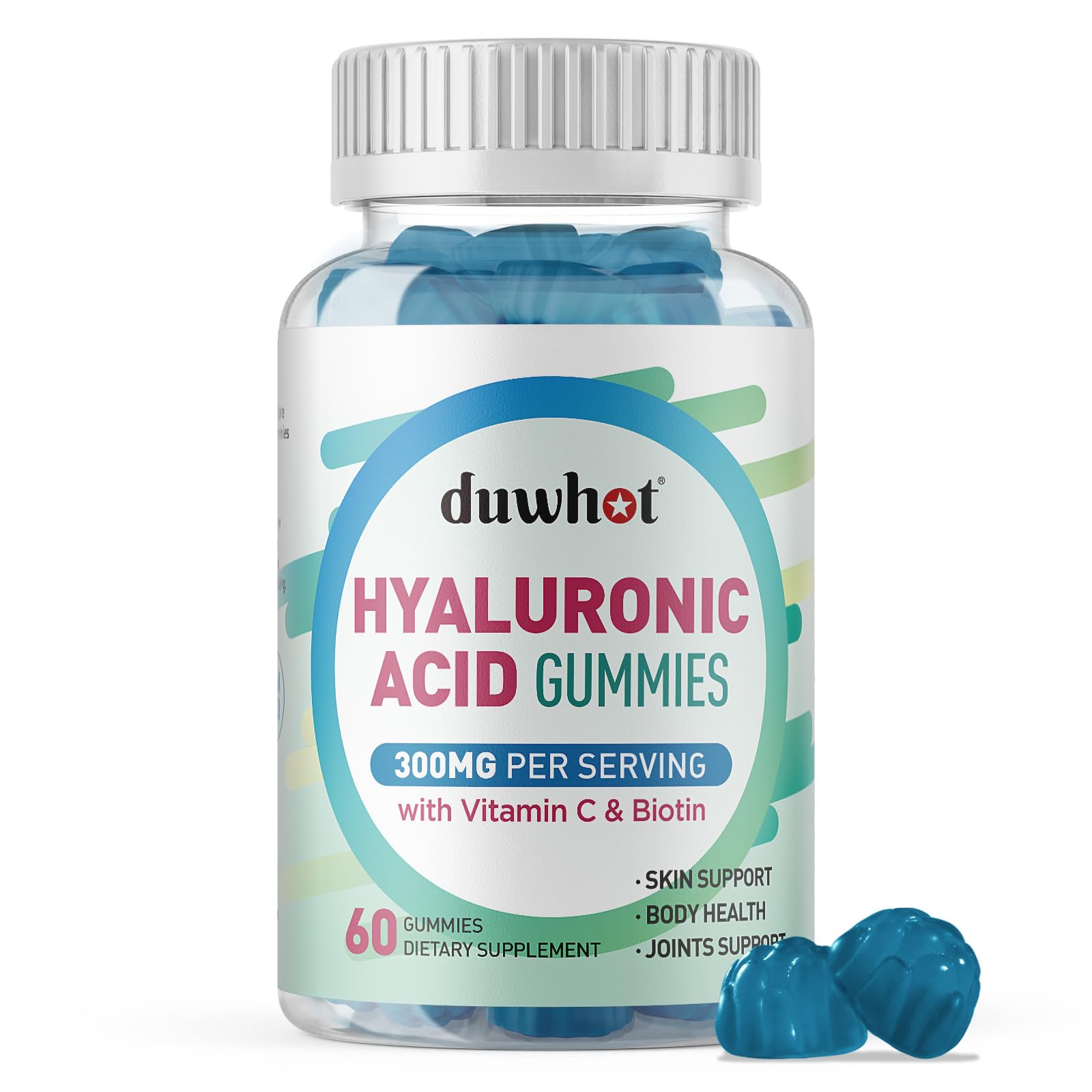 duhwot Hyaluronic Acid Gummies, Hyaluronic Acid Supplements for Women & Men 1