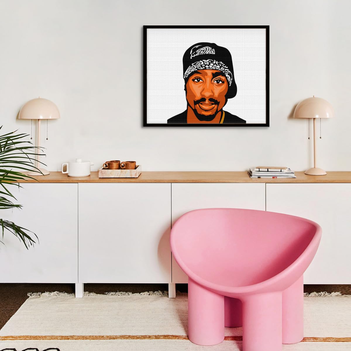Amazon.co.jp: 2Pac Tupac Hiphop Vintage Rap Diamond Art 5D
