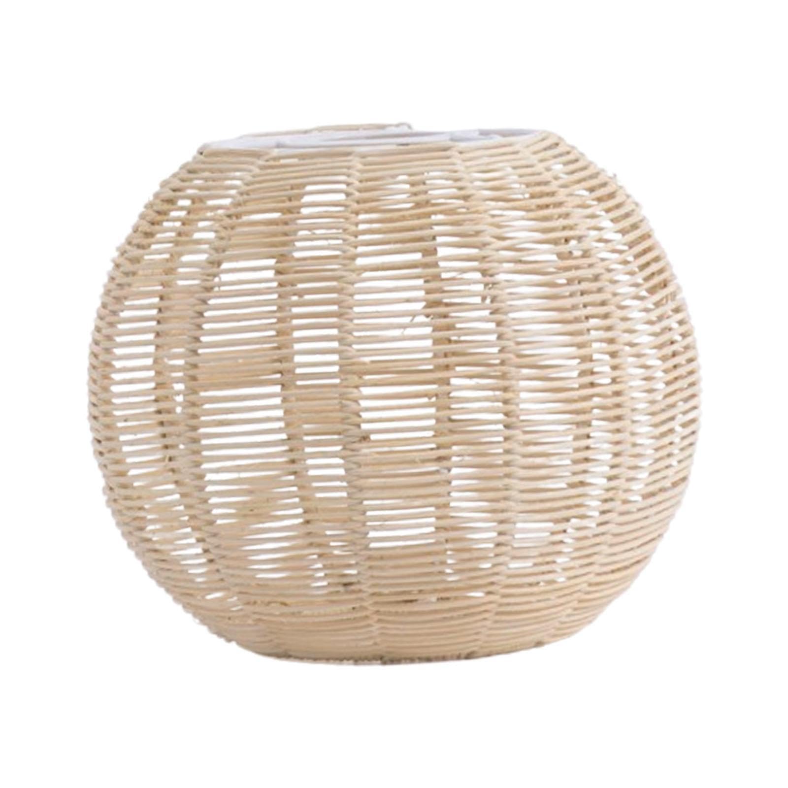 Mophrati Light Woven Lampshade Replacement Chandelier Cover For Bedroom Captivating Look Cozy Rooms Rope Pendant Lamp Shade Is Combine Traditional Weaving, Style A