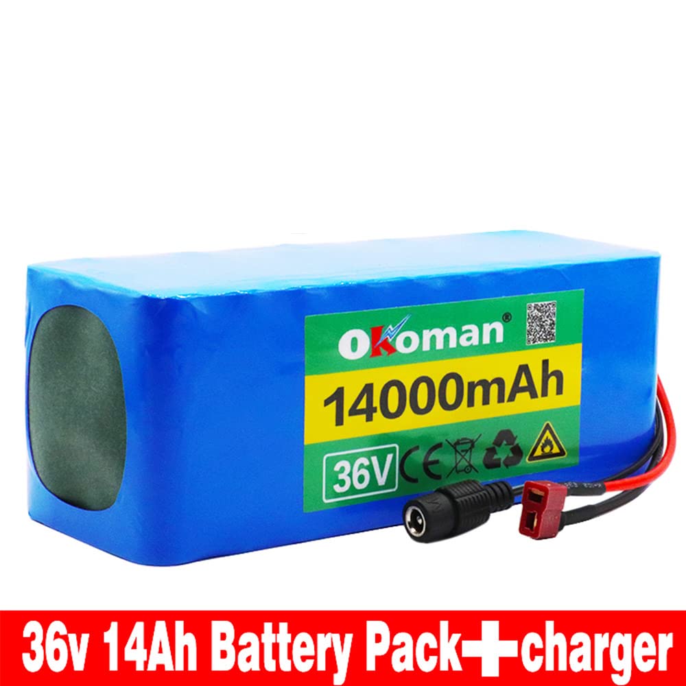 Akumulator do roweru elektrycznego 36 V 10S4P 14 Ah 500 W o dużej mocy 36 V 18650 akumulator litowo-jonowy 14000 mAh rower elektryczny hulajnoga Bms + ładowarka
