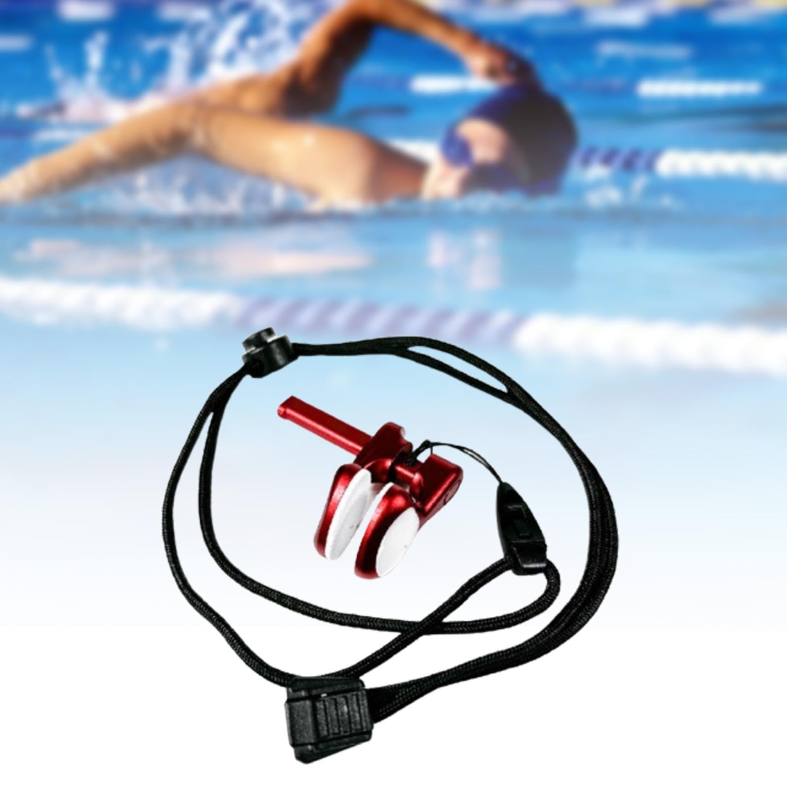 Clip Nasale per Nuoto, Immersioni, Tappo Nasale per Allenamento E Uso All'aperto, Rosso