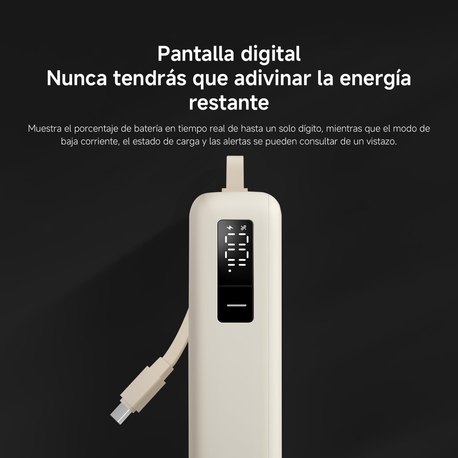 Xiaomi 67W Power Bank 20000mAh con Cable USB-C Integrado, Azul Hielo | Carga rápida 67W, 20000mAh, cable USB-C integrado. Carga bidireccional — alimenta 3 dispositivos a la vez.