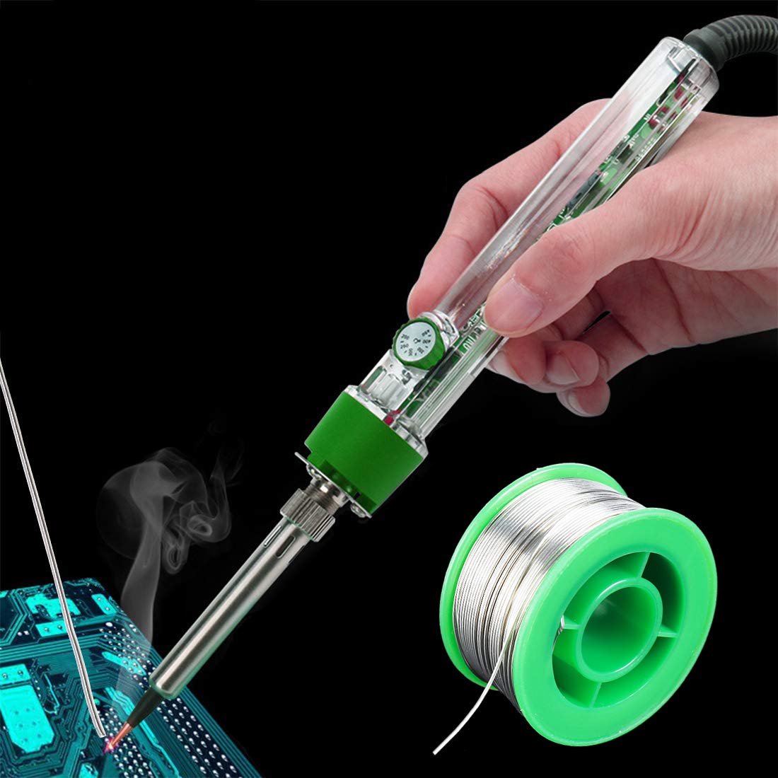 Filo per Saldatura Senza Piombo 0.6 mm Solder Wire con Nucleo Colofonia per Lavori di Saldatura Elettronica per Microsaldature Saldature Saldare 100g