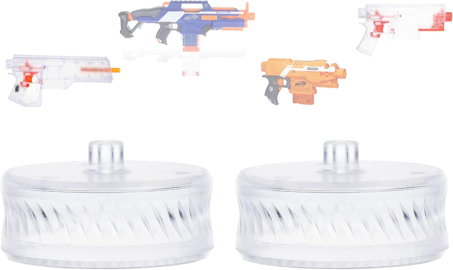 WORKER ABS Plastic Canted Upgrade Flywheel for Nerf STRYFE Rapid Strike