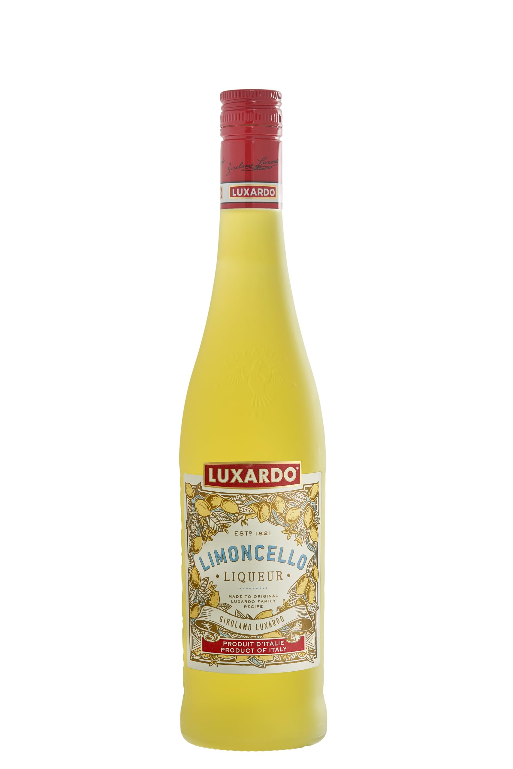 Limoncello Liqueur 50cl, 27% ABV | Premium Italian Artisanal Lemon Liqueur | Made to Traditional Family Recipe using Real Lemons, Natural, Refreshing & Vegan Friendly