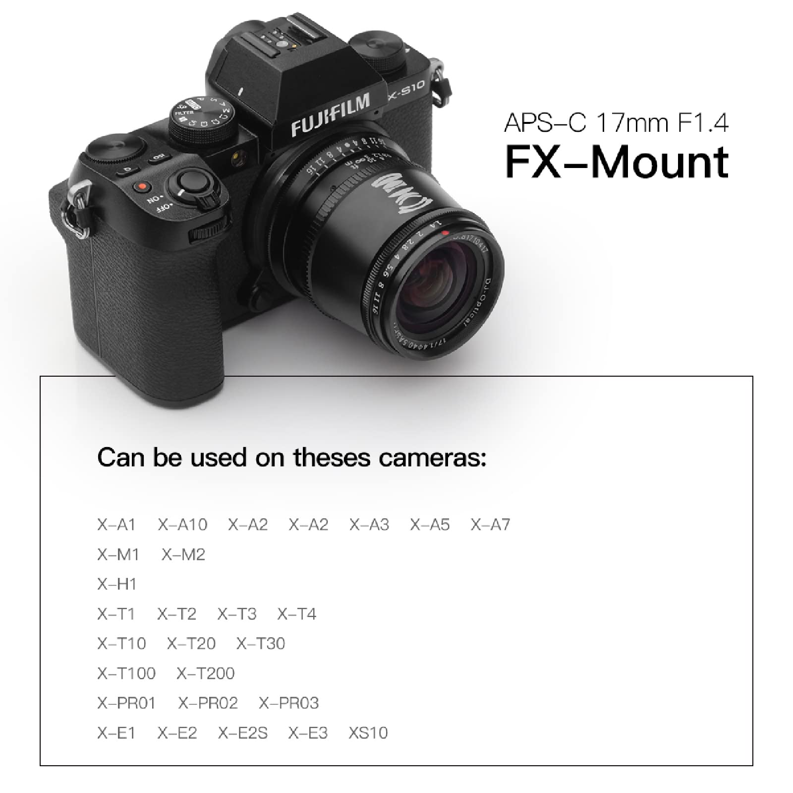 TTArtisan 17mm F1.4 APS-C Objektiv mit manuellem Fokus, kompatibel