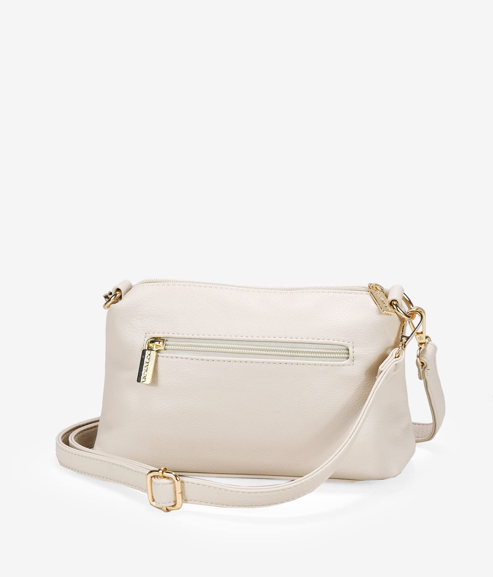 BOSANOVA Bolso de hombro mediano con detalle de logo en la parte frontal, asa de hombro y también con asa de cruzar extraíbles. Cierre con cremallera. BEIGE U