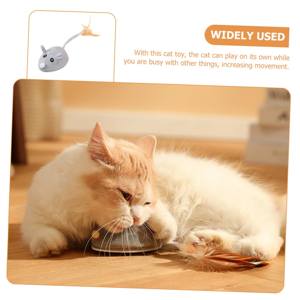 INOOMP 2piezas Juguete Interactivo para Gatos Ratón Eléctrico Recargable Simulación De Movimiento para Ejercicio y Diversión Interiores para Gatos Pequeños