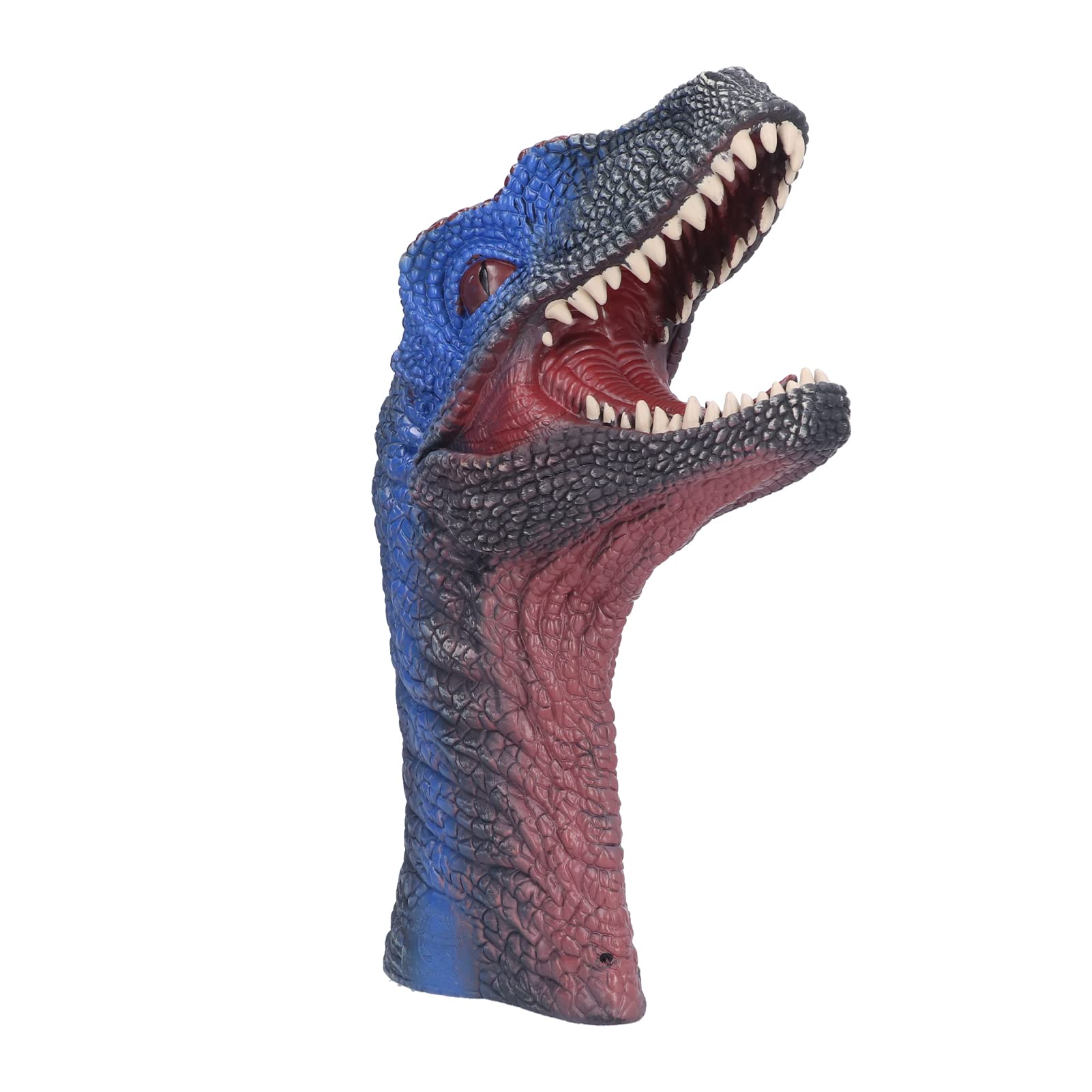 Hidyliu Burattino a Mano a Forma di Dinosauro, in Morbida Gomma Atossica, Giocattolo Interattivo per Bambini, con Bocca Controllabile Tramite Dito, Dipinto a Mano.