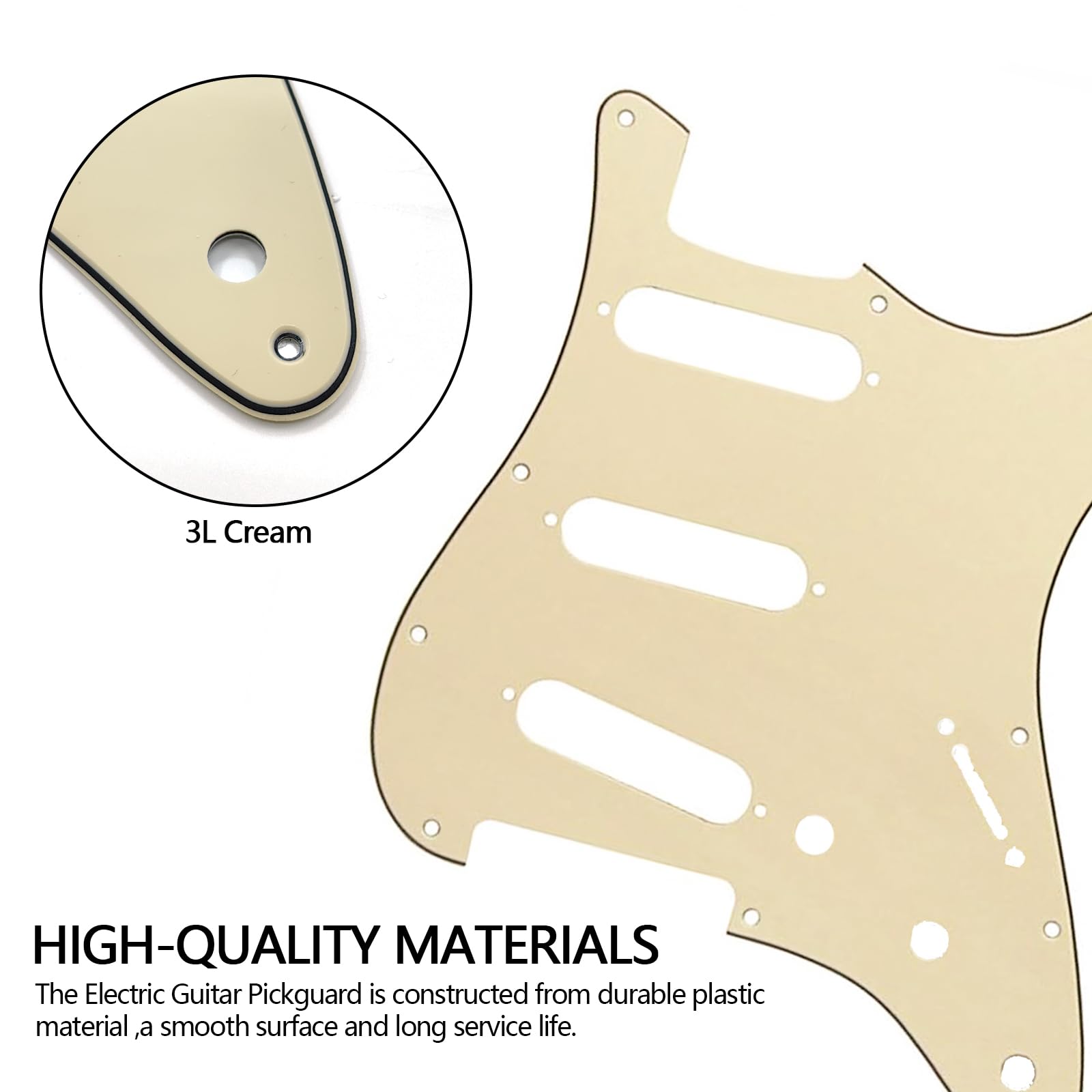 Musiin electric guitar pickguard compatible with Strat/Stratocaster 3-layer protector - Image 3