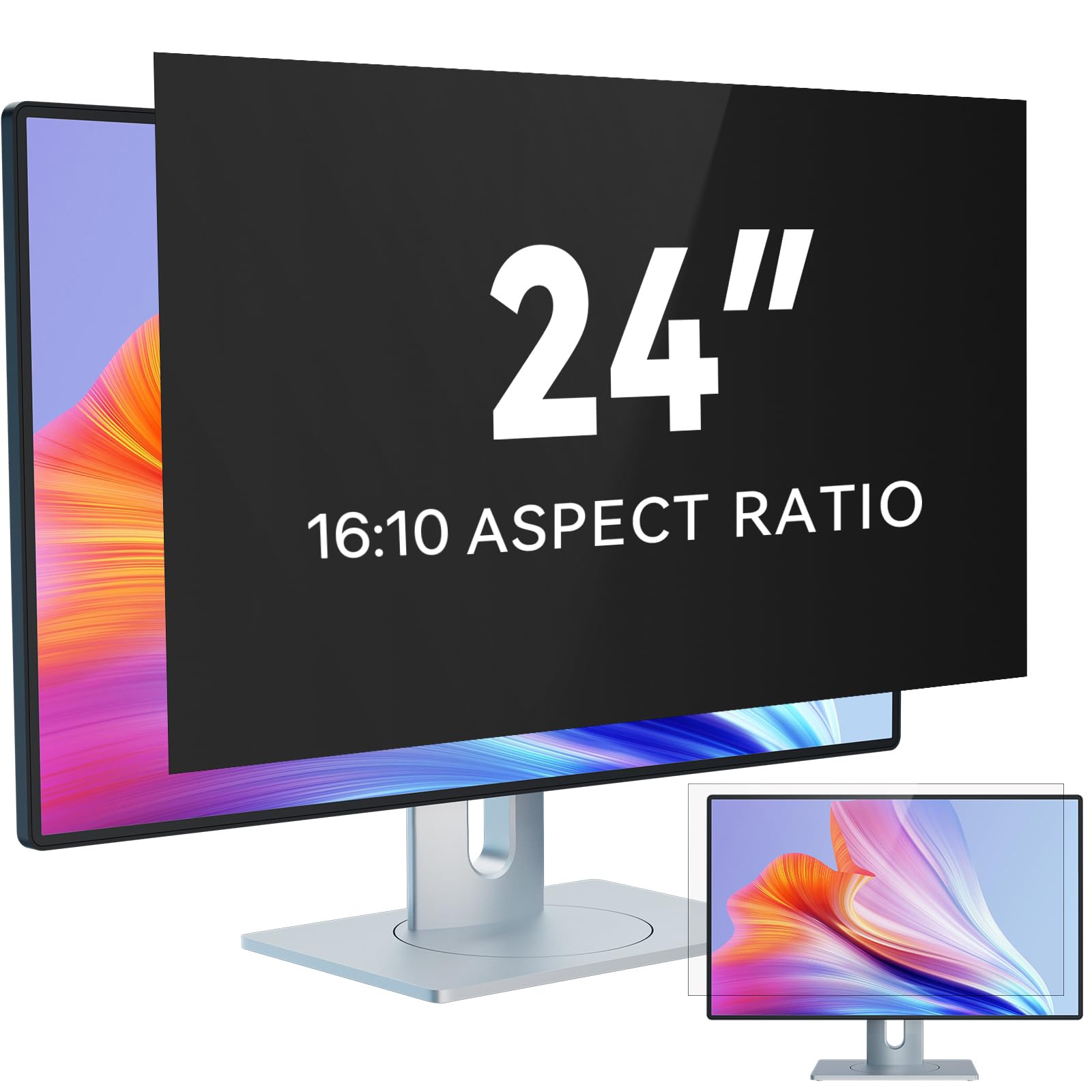IPROKKO Pellicola protettiva per la privacy per computer da 24 pollici, per monitor 16:10, rimovibile, anti-abbagliamento, protezione per la privacy, per Dell Acer Lenovo Asus