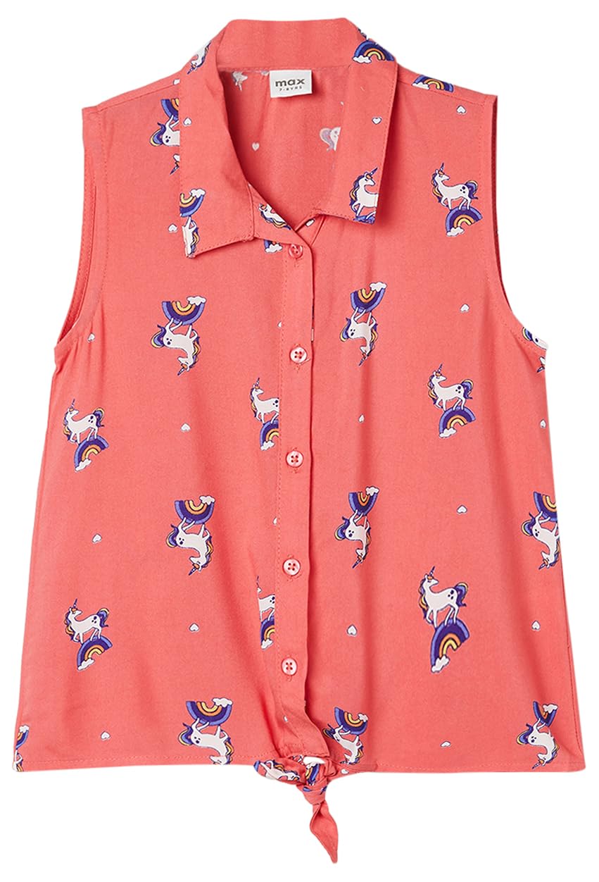Max Girl's Cotton Regular Fit Shirt