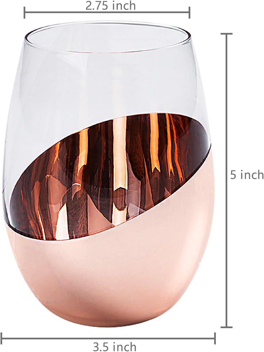 Hot Deals MyGift Stemless Wine Glasses Set of 6, 17 oz Copper-Toned Stemless Red or White Wine Glass Tumblers for Wine Tasting, Wedding, Anniversary, Fine Dining, Set of 6 Review MyGift Stemless Wine Glasses Set of 6, 17 oz Copper-Toned Stemless Red or White Wine Glass Tumblers for Wine Tasting, Wedding, Anniversary, Fine Dining, Set of 6