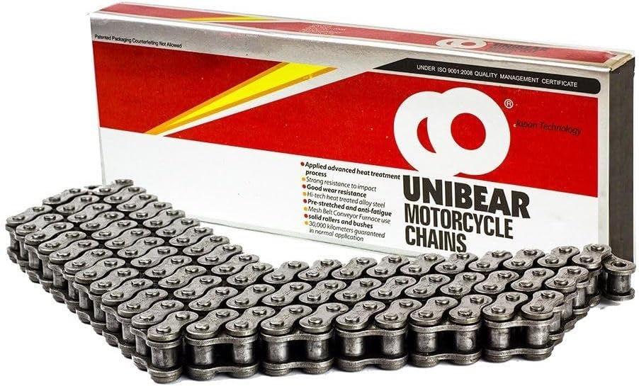 420 Motorcycle Roller Chain 10 Feet(240 Link) with 1 Connecting Link for Go Kart Mini Bike ATV Dirt Bike