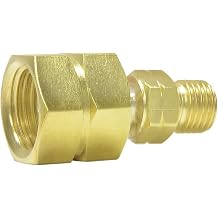 Uniweld F59L Brass Welding Handle Adaptor "A" to "B" from "B" Connection LH to "A" Hose Nut LH