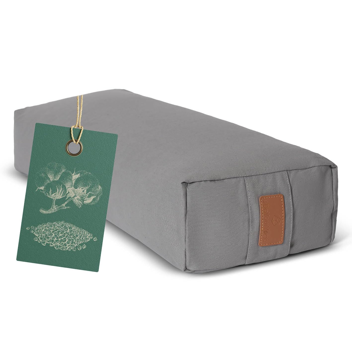 DoYourYoga Yogabolster Paravati met bio-boekweitschalen (KBA), wasbare overtrek, 67 cm x 13 cm, meditatiekussen/zitkussen/zafukussens voor Yin Yoga - Stijl 1