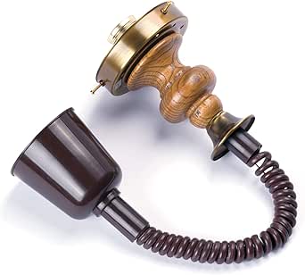 ORION LIGHTSTYLE Vintage lampenslinger trekpendel snoerpendel lampophanging Rolly bruin trein lampen trekslinger lichten hout sparren antiek messing