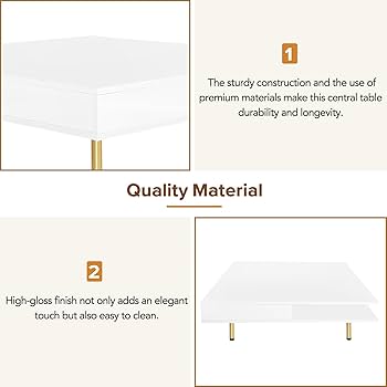 Amazon.com: Merax Coffee Table, Modern High Gloss Coffee Table
