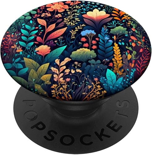 Acuarela floral vegetación botánica follaje flores de jardín PopSockets intercambiables PopGrip