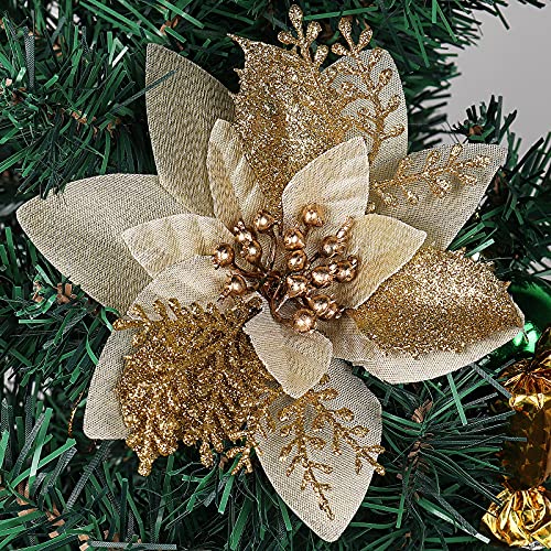 RECUTMS Christmas Tree Ornaments 10Pcs Glitter...