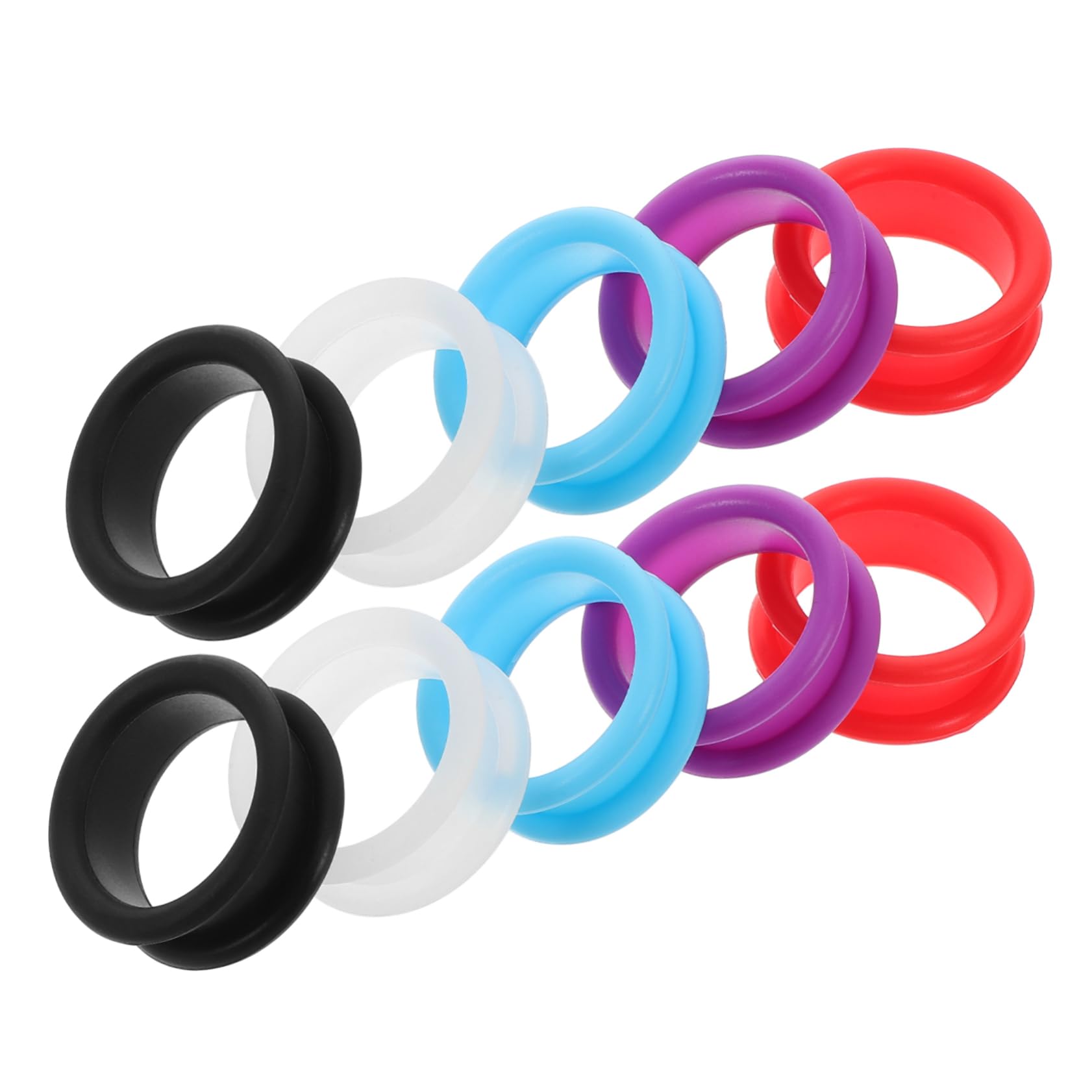 Baluue 10pcs Pet Grooming Scissors Finger Ring Dog Hairdressing Shear Grip Silicone Scissor Ring Protector for Barber and Home Use