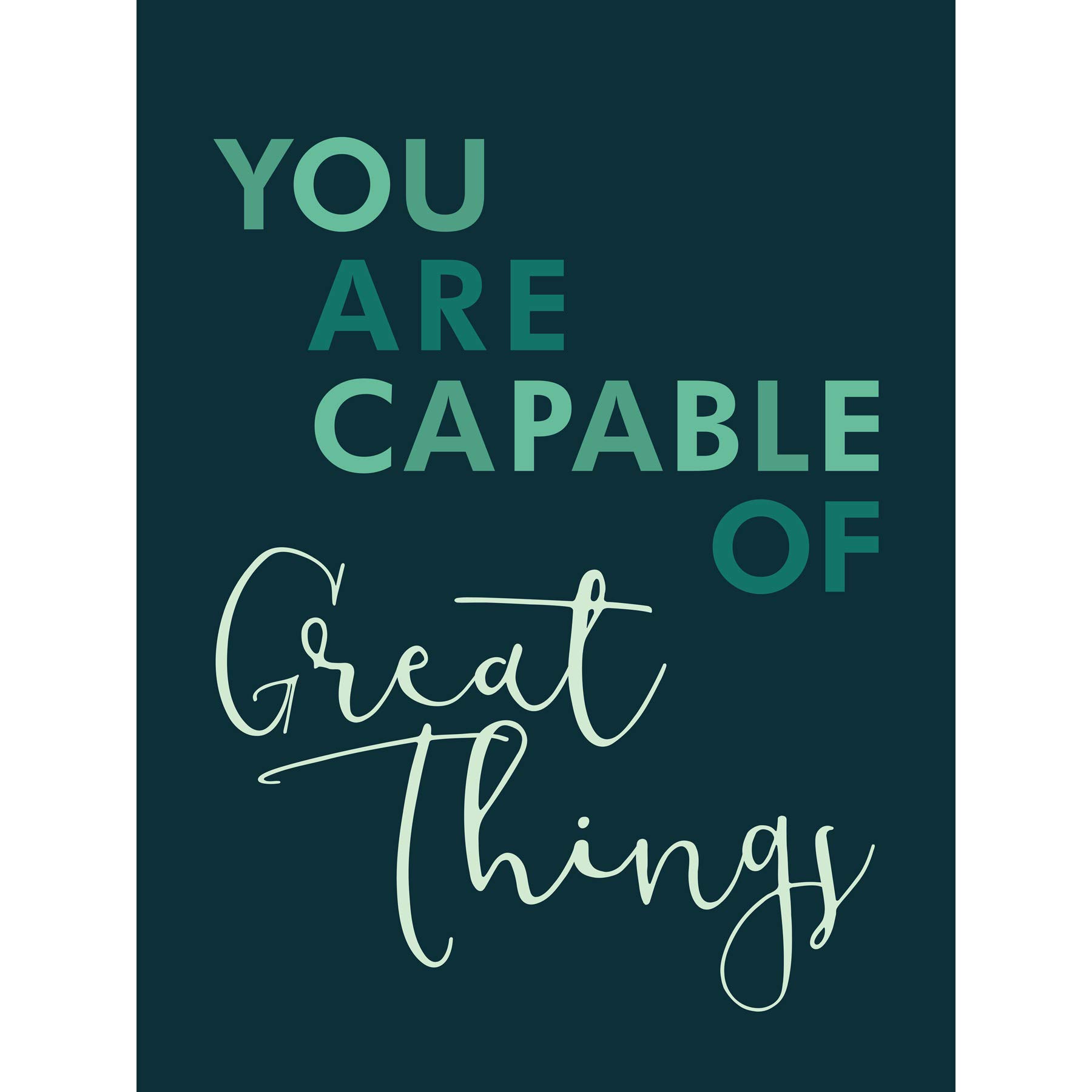 Wee Blue Coo You Are Capable Great Things Large Wall Art Poster Print Thick Paper 18X24 Inch