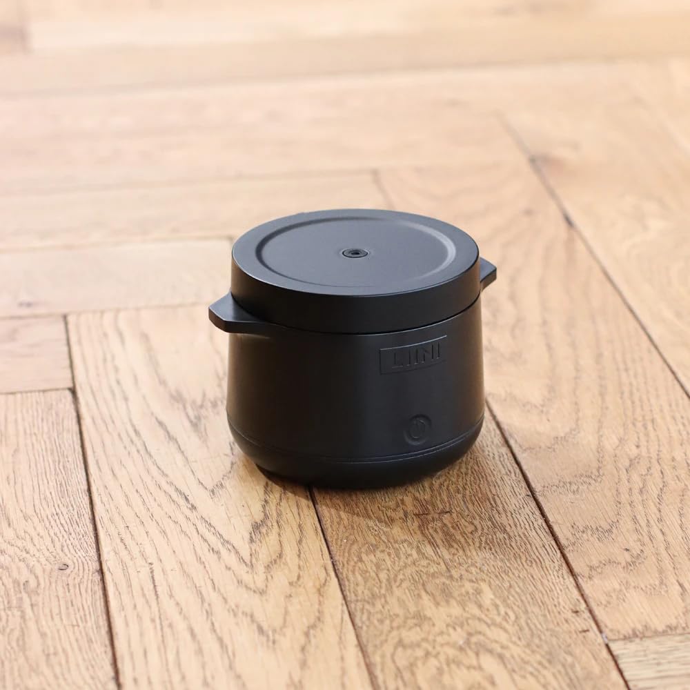 LIINI® 2.0 PRO Breiwärmer schwarz – Akku Babybreiwärmer, 50W, 10'000 mAh, Erwärmen per Knopfdruck, IP66, auslaufsicher, Edelstahlplatte, BPA-frei, USB-C Aluminiumkabel