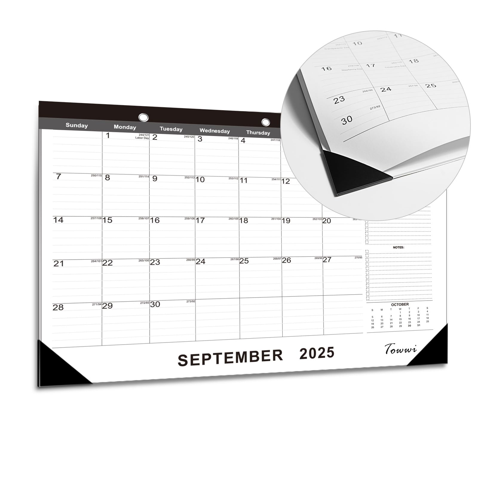 Amazon.com : TOWWI Desk Calendar 2025-2026, Large Wall or