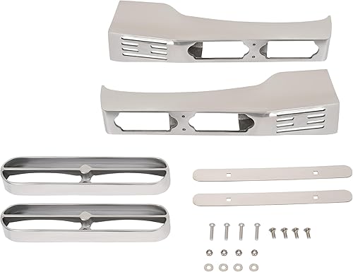 Miniatura 2 de HECASA Soportes de luz para guardabarros delanteros compatibles con Peterbilt 388 389 Double JJ Blinker Bar Ribbed Guard Brace Par de soportes de