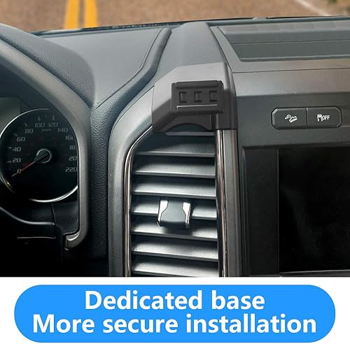 Miniatura 3 de musttrue LUNQIN Soporte para teléfono de automóvil para Ford F-150 2018-2020 teléfonos grandes con fundas Accesorios de automóvil soporte de