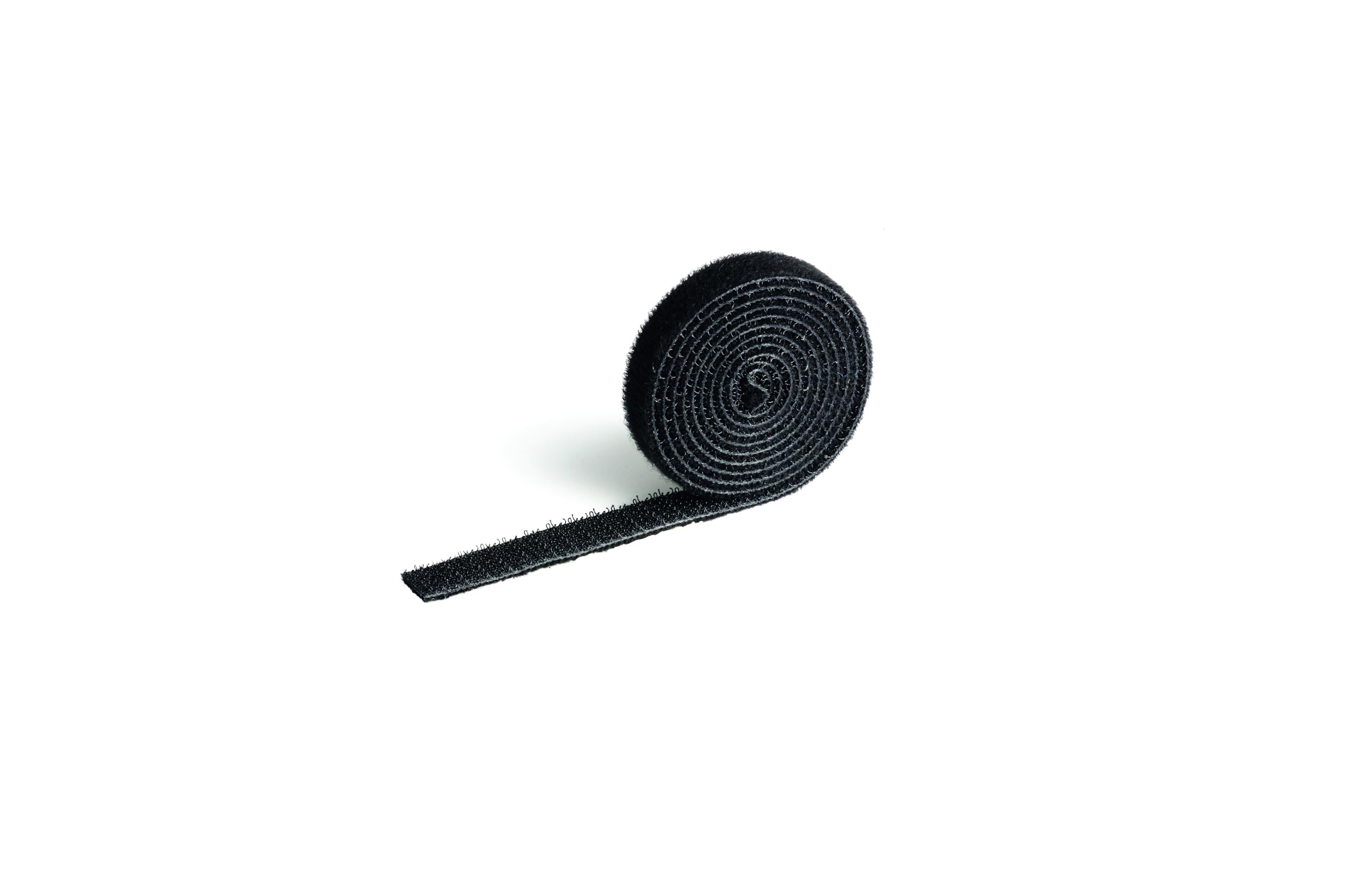 Durable CAVOLINE Cable Management Hook and Loop Cable Tie | Reusable Self-Gripping Tape for Quickly Bundling and Tidying Cables | Can be Easily Cut To RequiRed Size | 1 Metre Roll in Black