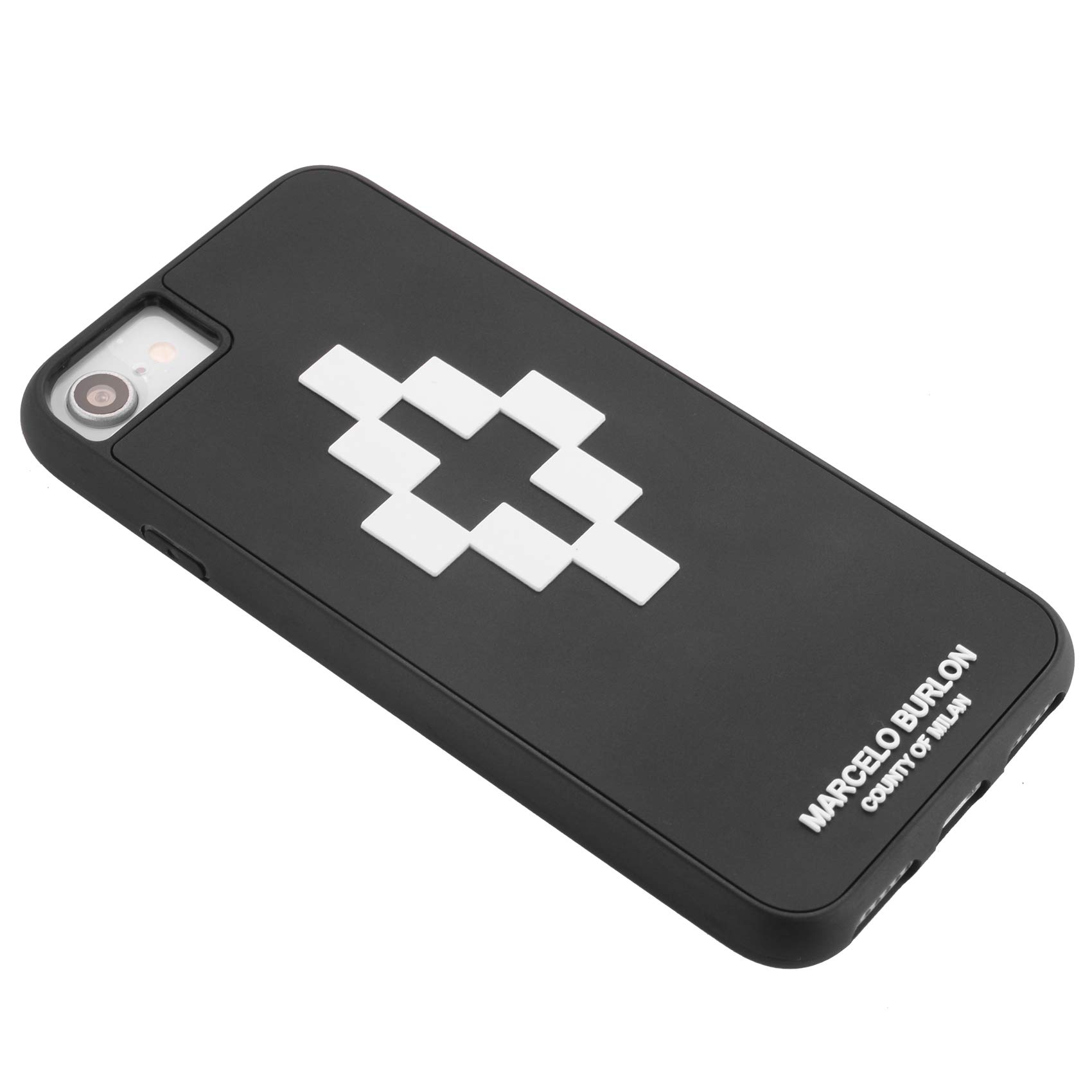 MARCELO BURLON COUNTY OF MILAN Cover/Custodia Compatibile con iPhone 8/7/6s/6 - MOD. Flags - Custodia Burlon Originale- Rigida - Finitura Soft Touch - Protezione Frontale rialzata