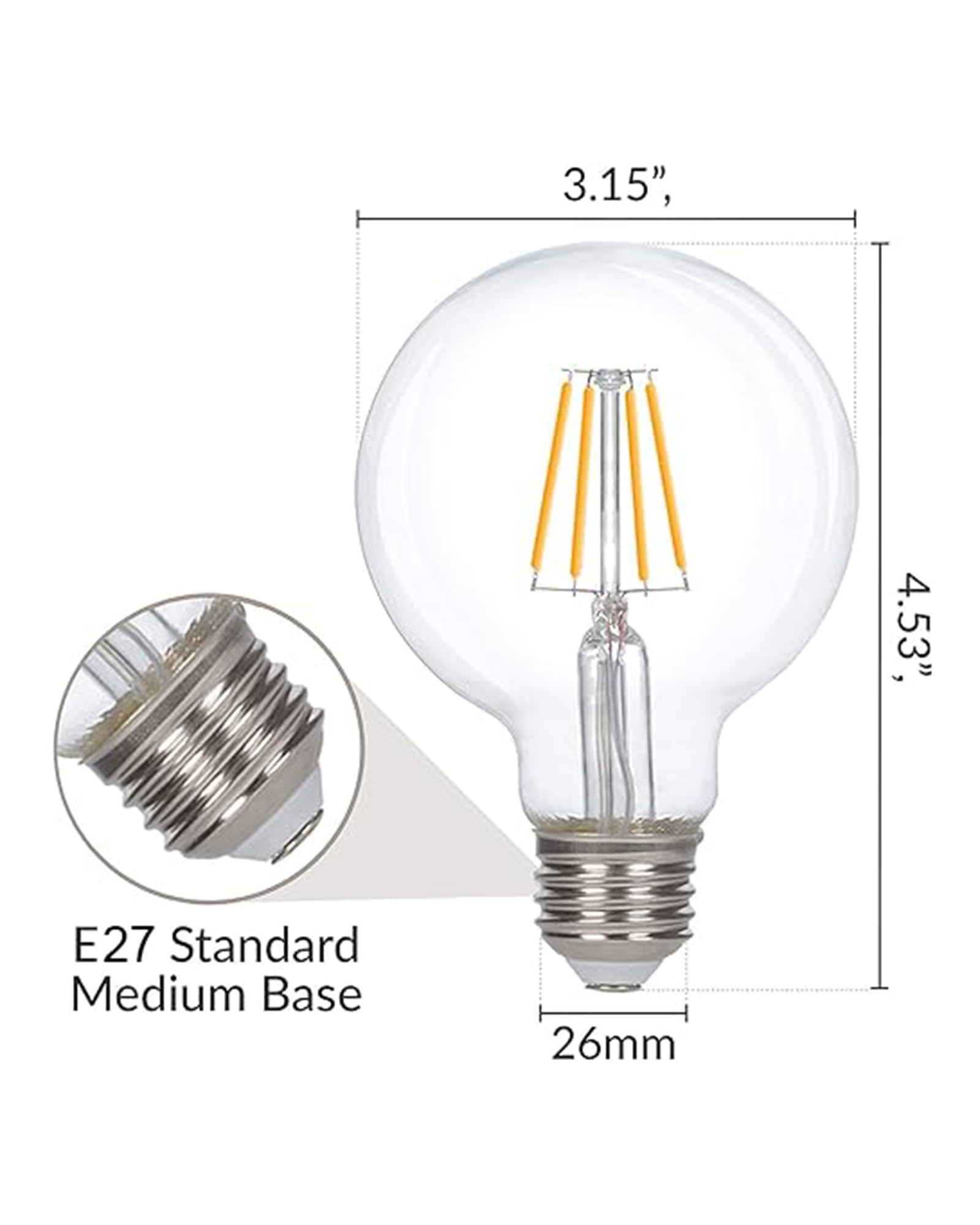 Vintage Edison Bulb - Warm Yellow Glow -2