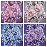 Diamond Painting DIY 5D Special Shape Rhinestones, ABEUTY Vintage Flower, Partial Drill Crystal Diamond Dotz Kits (Set)