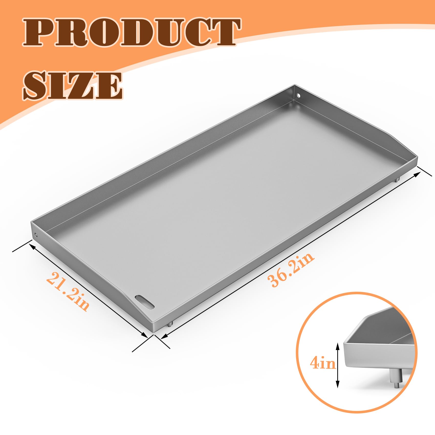 MOASKER Upgrade 36 Inch Griddle Replacement Top for Weber 36