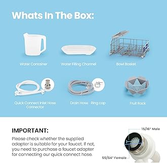 Midea MDC17P0ABB Portable Countertop Mini 1.32Gal Built-in Water Tank, No Hookup Needed, 6 Programs, 360° Dual Spray, 162℉ High-Temp& Air-Refresh Function, Dishwasher for Apartments& RVs, Black