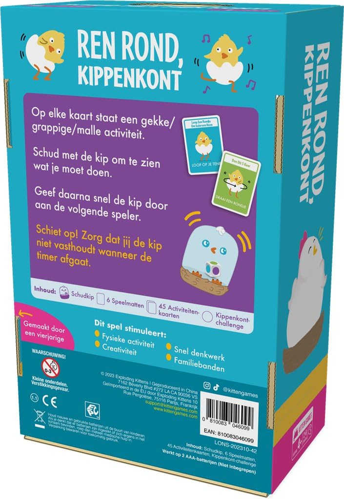 Exploding Kittens Asmodee - Gioco di carte Ren rotondo, per bambini e famiglia