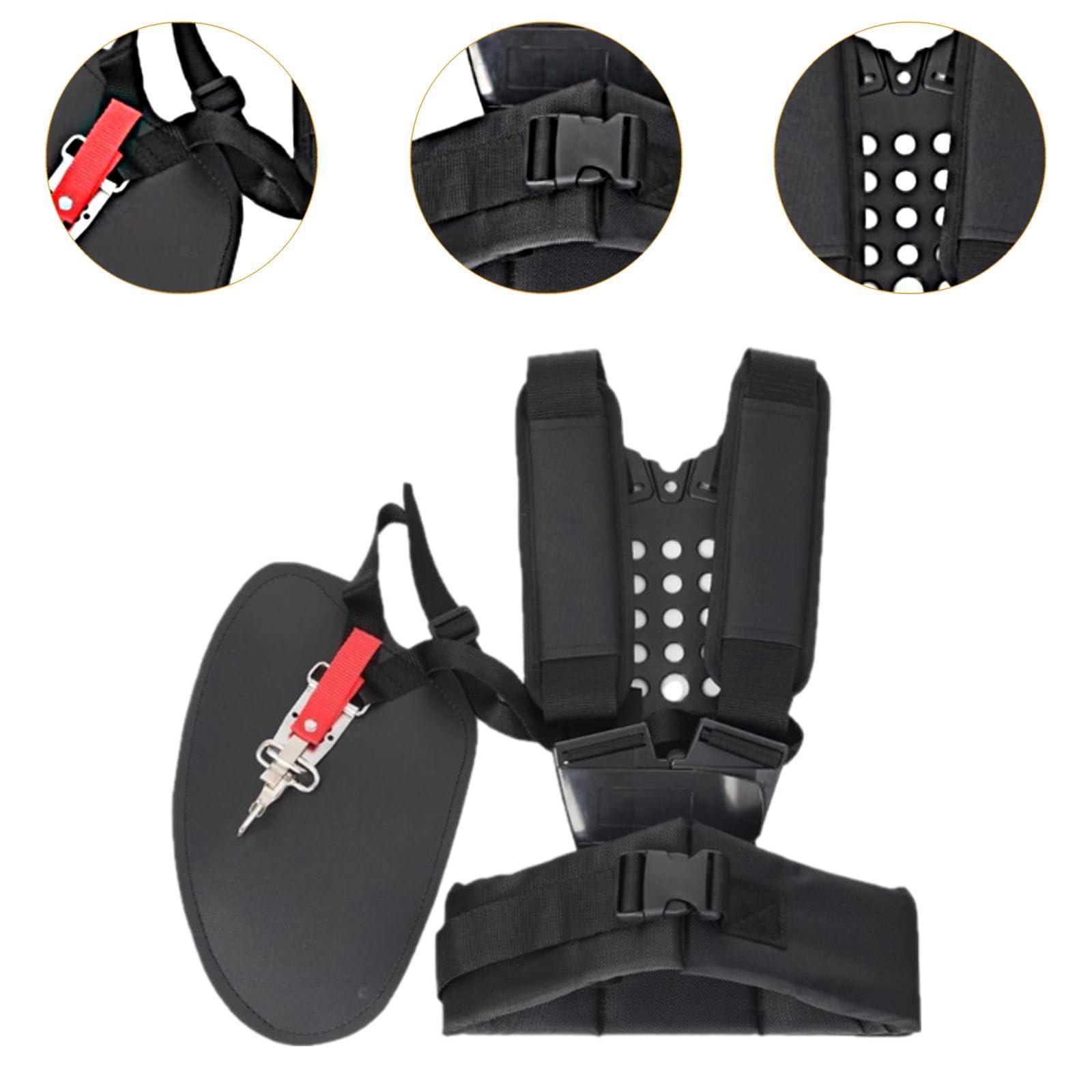 Bandoulière pour Débroussailleuse, Double Bandoulière avec Ceinture Rembourrée Confortable, élargie pour Les Débroussailleuses, Les Coupe-bordures et