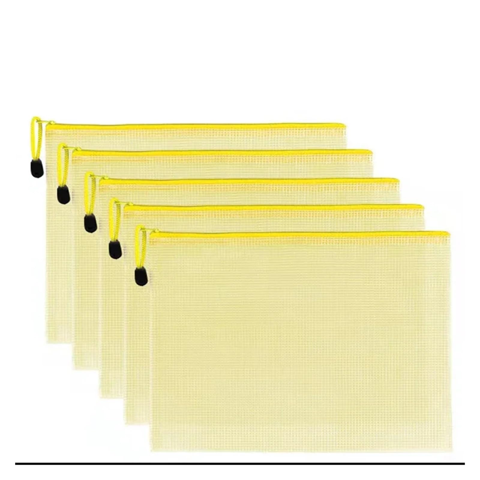 Cartelle A4 con cerniera, borsa con cerniera in rete 10 pezzi borsa con cerniera in rete A4 A5 B5 durevole astuccio per matite cancelleria per ufficio cartelle con cerniera