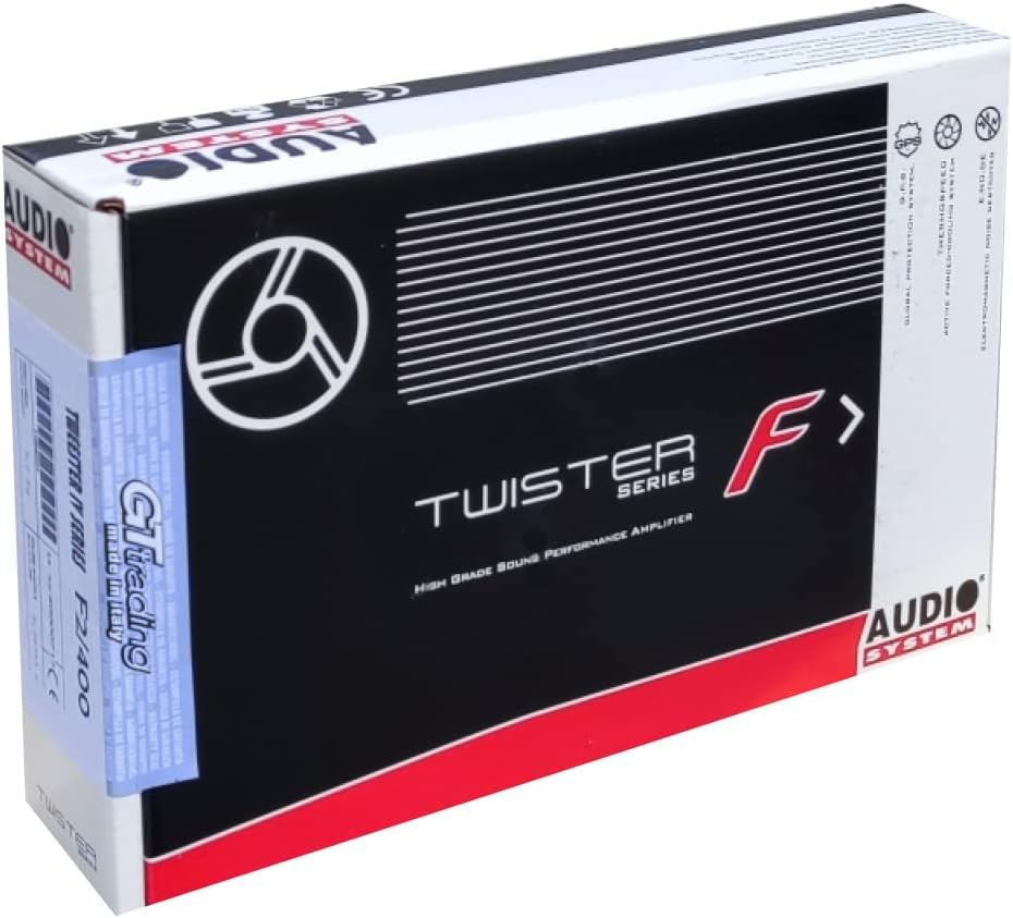 KIT SET PER AUDIO SYSTEM F2-400, 1 amplificatore 2 canali 2 x 280 watt rms a 2 ohm, spl, bagagliaio, cofano, auto, 1 pezzo + 3 sticker omaggio