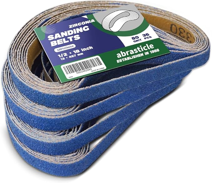 Diablo 21 In. L X 3 In. W Premium Zirconium Blend Sanding Belt 80 Grit Medium 2 Pk - Foto 13