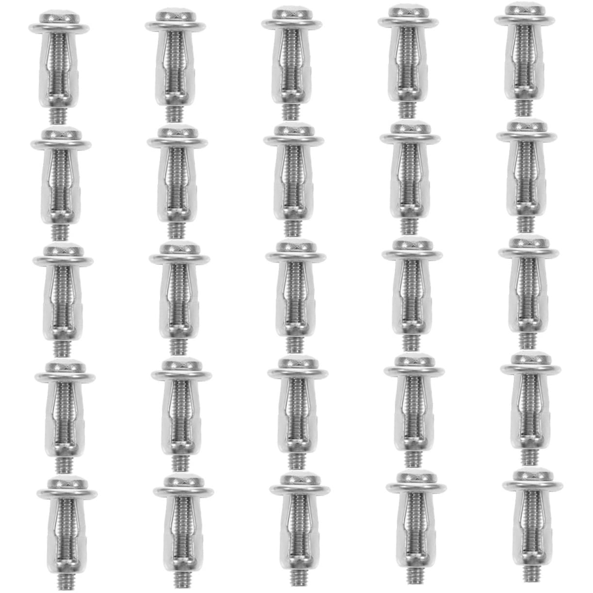 CIYODO 3sets Hollow Door Anchor Expansion Nut Tool for Screw Fasteners Steel Iron Sheet Anchor 25pcs*3