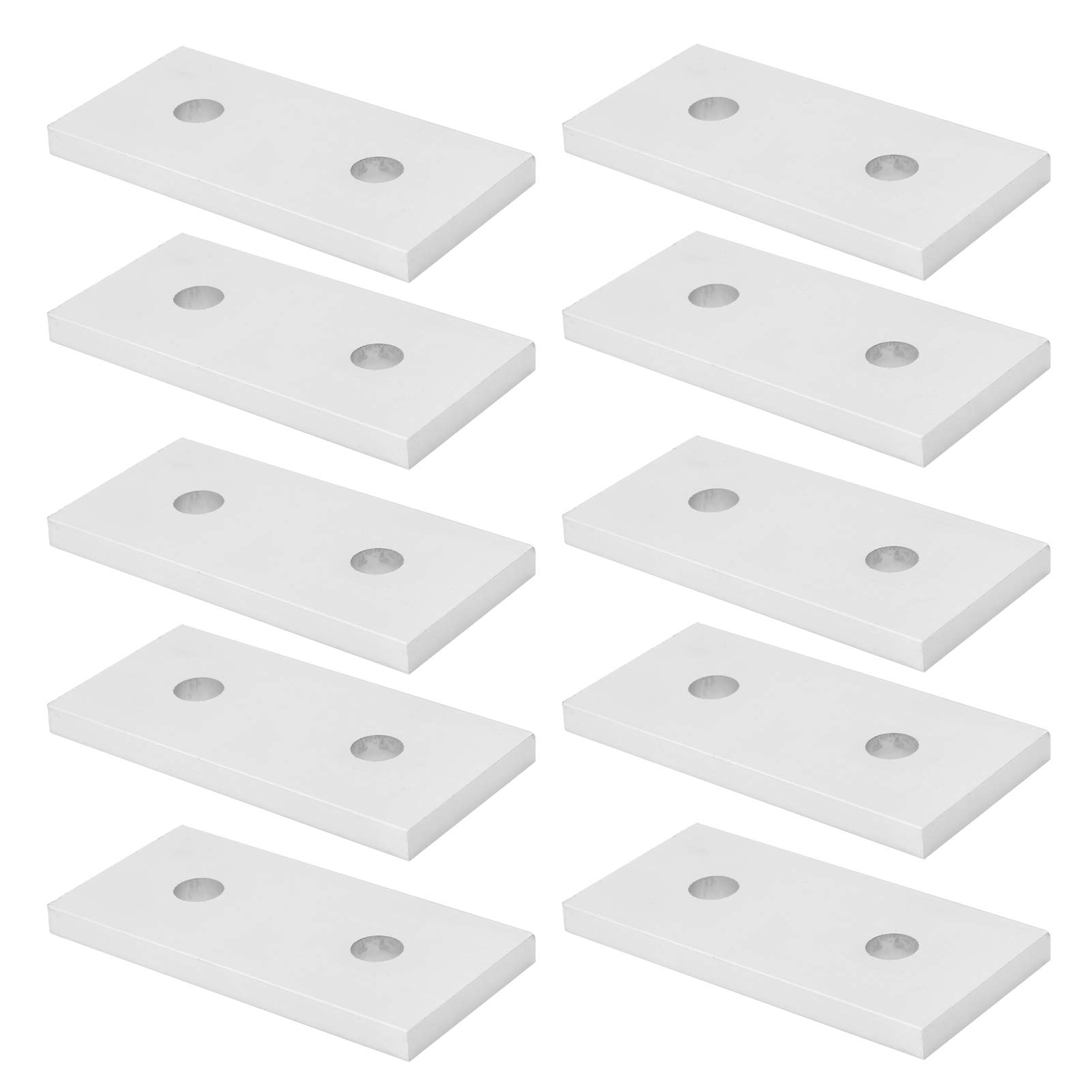 10 Pezzi Piastra Giunzione Alluminio 4040 per Connessione Verticale 2 Fori Superficie Ossidata Dimensioni 80x38mm Spessore 6mm Profili Struttura Telaio per Montaggio Strutturale in Alluminio
