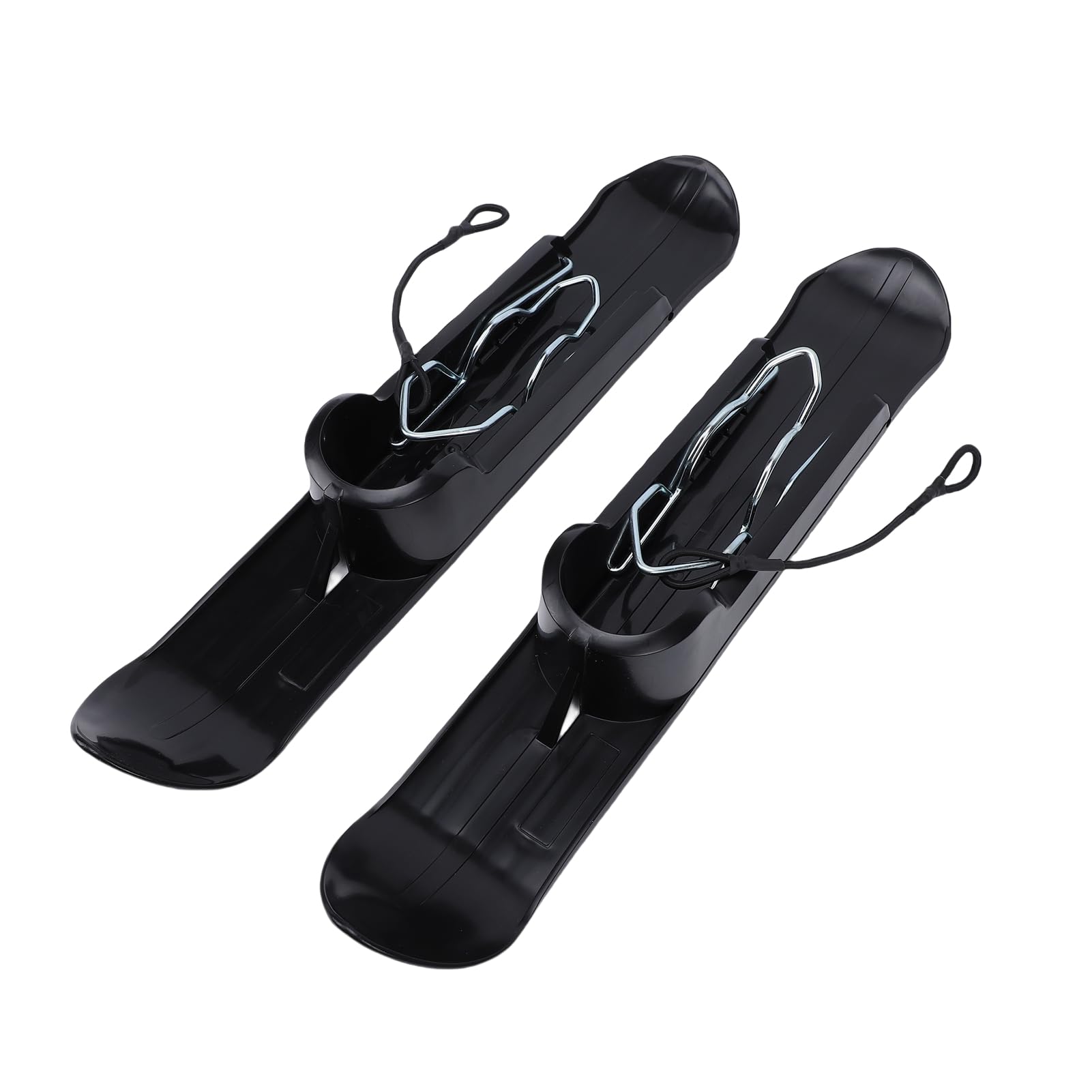 Cryfokt Lot de 2 Skis à Neige pour Poussette, Planche de Traîneau Solide pour Toutes Les Poussettes Standard, Chariots, Poussettes pour Animaux de Compagnie, Métal en Plastique Noir, 2 Pièces pour